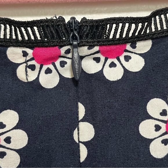 ModCloth Trollied Dolly Daisy Print Dress, Navy and Pink, Small - Picture 7 of 10